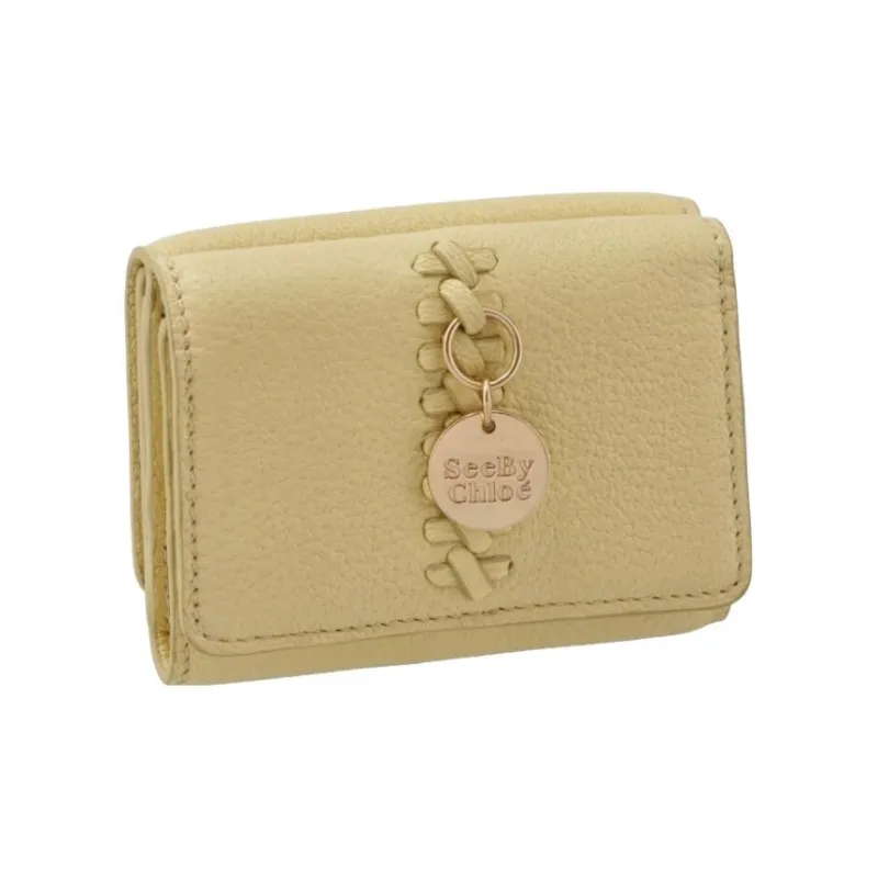 See By Chloe Tilda Grained Goatskin Wallet Mini Women's Solid Yellow-1