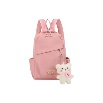 FAMAN Nylon Backpack Small Size Women's Ecru/Black/Yellow/Green/Pink