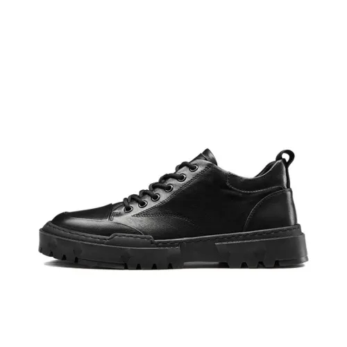 BOSSSUNWEN Casual Shoes Men Mid-Top Black