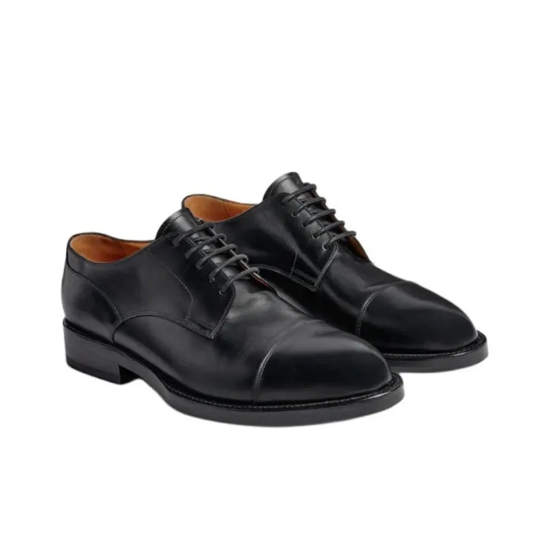 DRIES VAN NOTEN Almond-toe Leather Derby Shoes-2