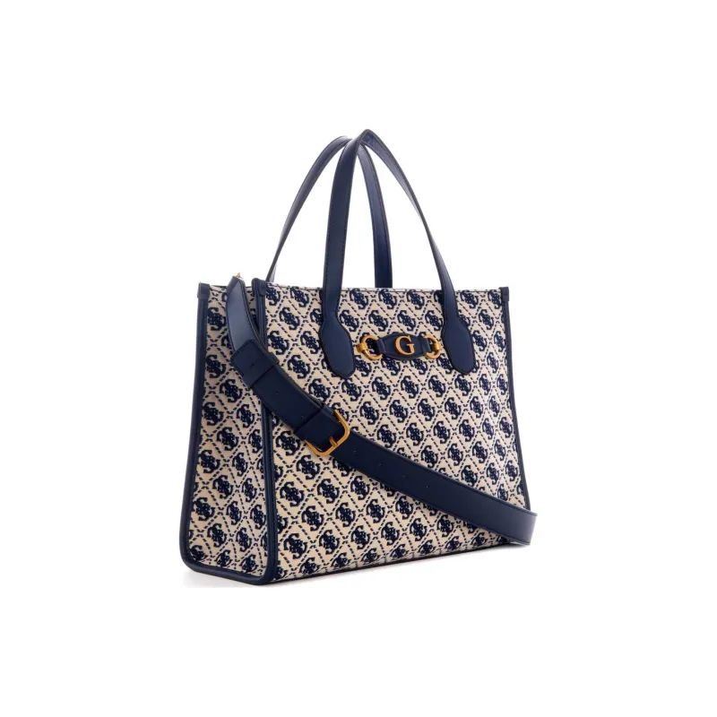 GUESS Artificial Leather Tote Bag Shopping Bag Shoulder Bag Crossbody Bag Handbag Women's Marine Blue-1
