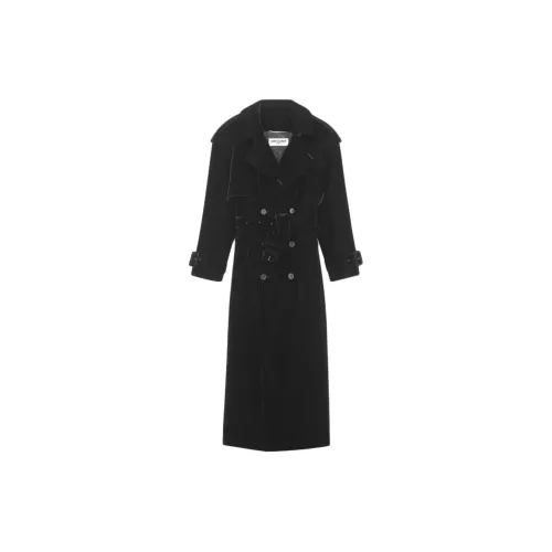 SAINT LAURENT Trench Coats Men Black