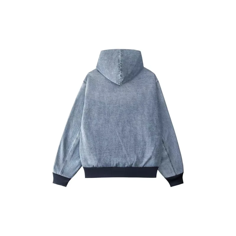 False Perception Jacket Unisex Washed Blue-1