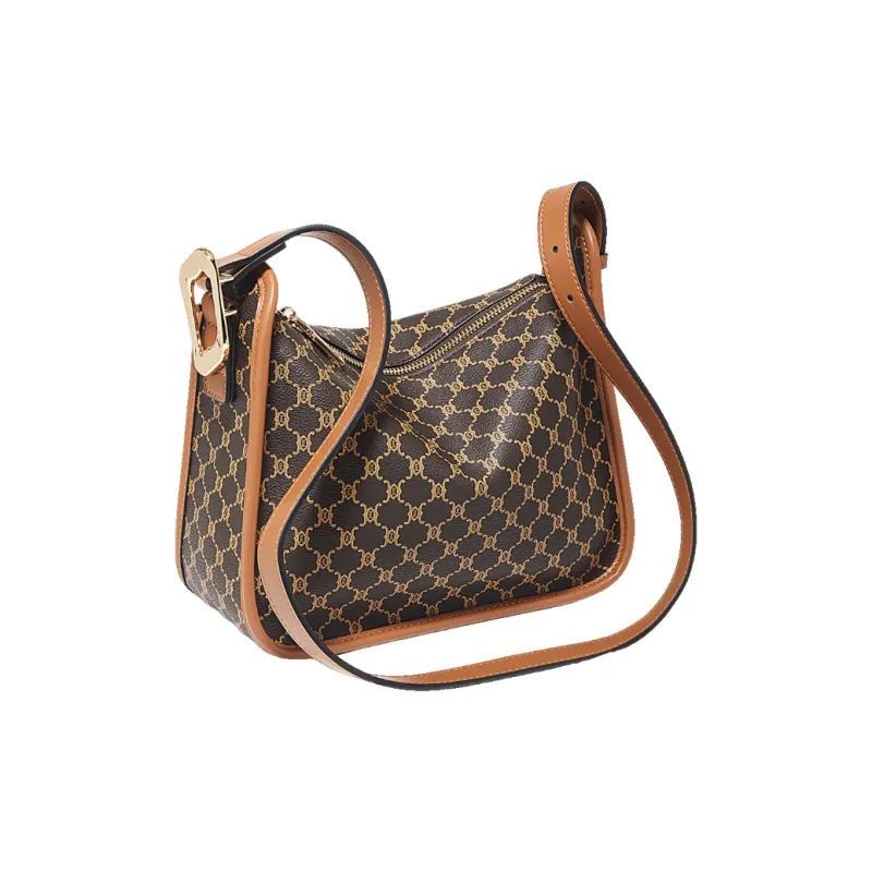 Marino Orlandi Synthetic Leather Shoulder Bag, Crossbody Bag Medium Size Women's Coffee-2