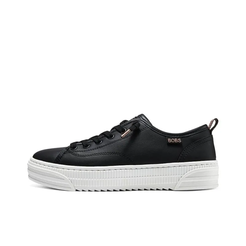 Skechers Anti Slip Wear Resistant Low Top Skateboard Shoes Women's Black-0