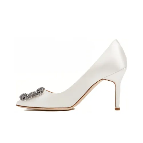 MANOLO BLAHNIK High Heels Women's Cream White