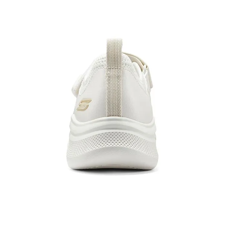 Skechers Slip Resistant Breathable Rebound Low Top Casual Shoes Women's White-5