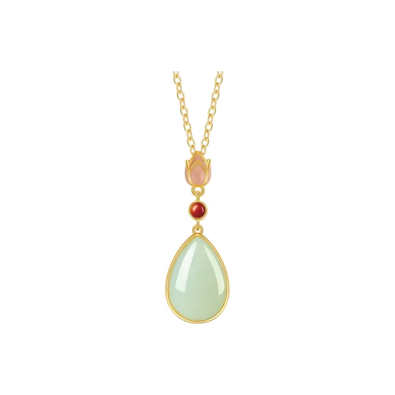 SGE Hetian Jade Pendants Women's Pale Greenish White Jade-0