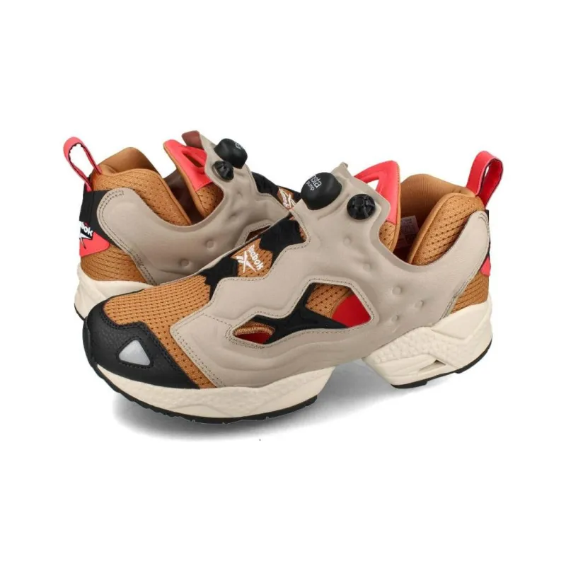 Reebok InstaPump Fury 95 'Court Brown Neon Cherry'-4