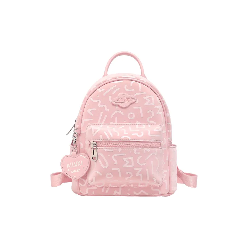 AILUXI PU Backpack Medium Size Women's Blossom Joy Pink-1