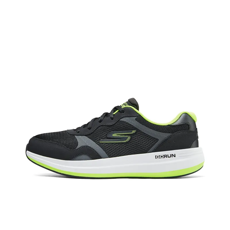 Skechers Go Run Pulse Cushioning Wear Resistant Low Top Running Shoes Men's Black-0