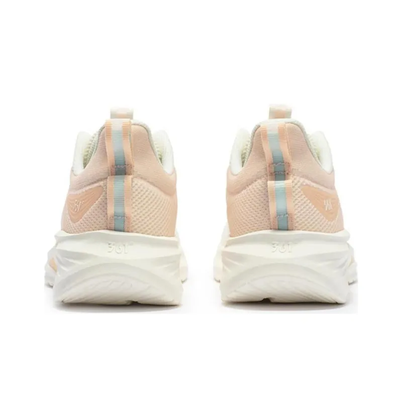 361° Cushioning Wear Resistant Low Top Running Shoes Women's White Pink-2