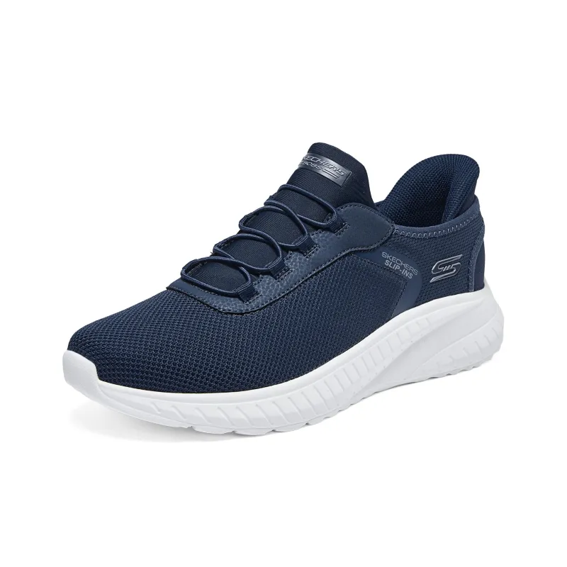 Skechers Slip Ins Cushioned Wear-Resistant Lightweight Low-Top Casual Shoes Men's Navy-2