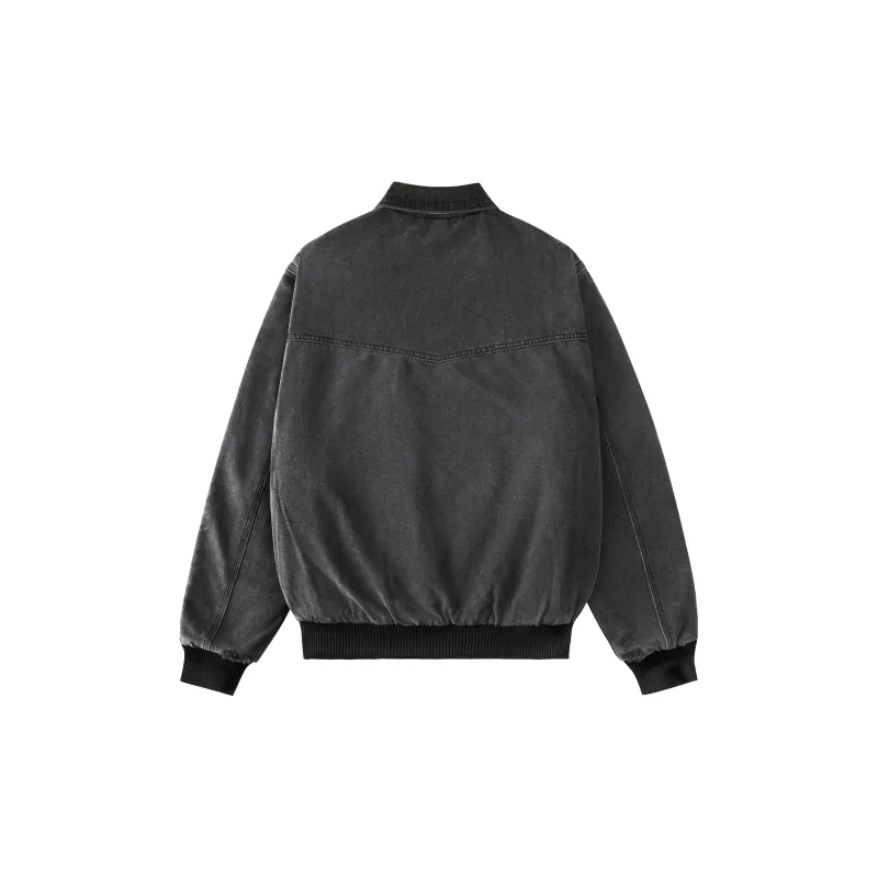 False Perception Jacket Unisex Washed Black-1
