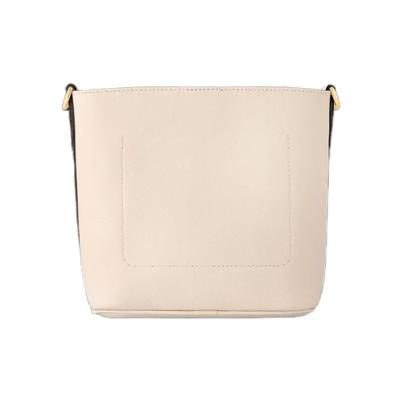 LOUIS VUITTON Grain Calfskin Bucket Bag, Shoulder Bag, Crossbody Bag Women's Quartz White-2