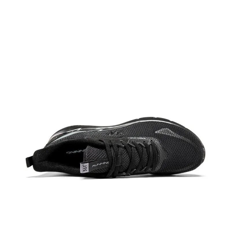 361° Cushioning Wear Resistant Low Top Running Shoes Men's Obsidian Black-1