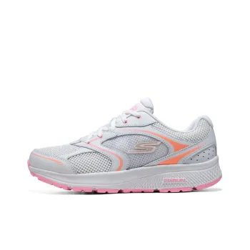 Skechers Go Run Consistent Anti Slip Wear Resistant Low Top Running Shoes Women's White Pink