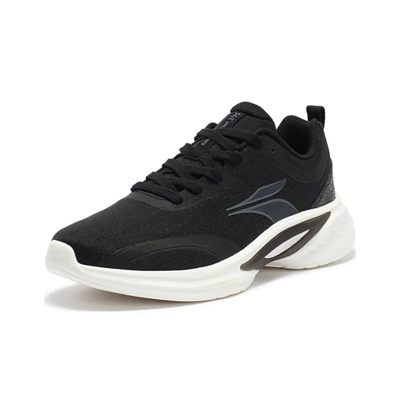 361° Cushioned Wear Resistant Lightweight Low Top Running Shoes Men's Black-1