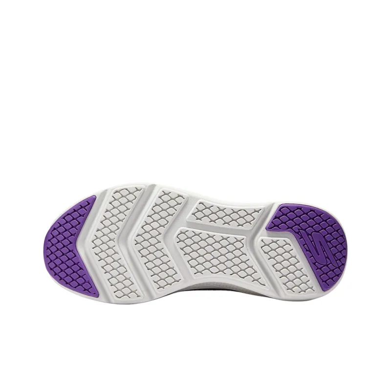 Skechers Cushioned Slip Resistant Abrasion Resistant Low Top Running Shoes Women's Black Purple-5