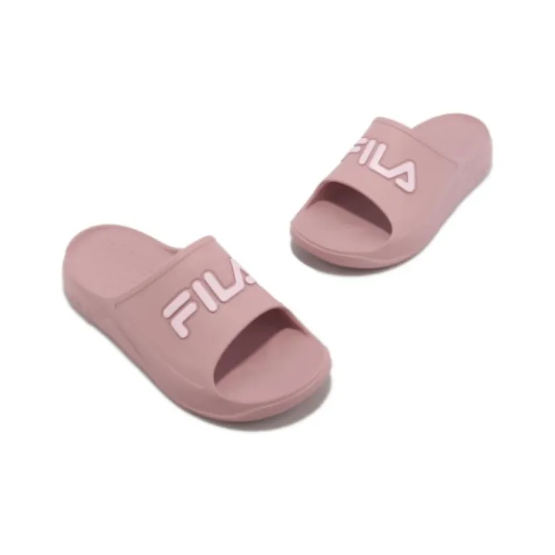 FILA Rubber Sole Slip-Resistant Slide Slippers Unisex Pink-4