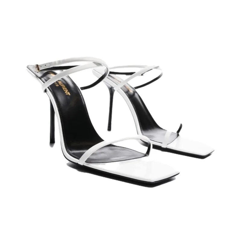 SAINT LAURENT 110mm Strappy Leather Sandals-3