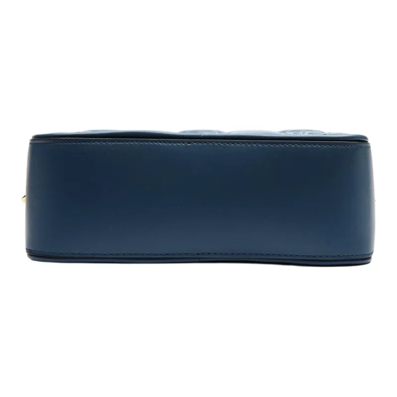 GUCCI Cow Leather Camera Bags Crossbody Bag Shoulder Bag Women's Blue-3