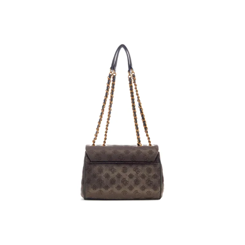 GUESS Velvet Chain Bag Shoulder Bag Crossbody Bag Regular Women's Gray-2