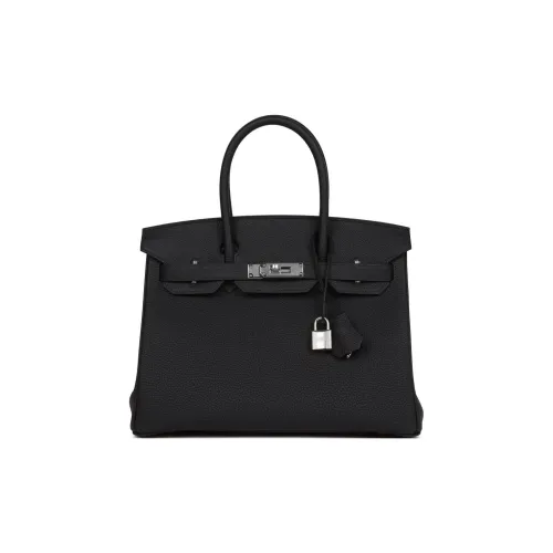 HERMES Birkin Togo Leather With Swift Leather Accents 3-in-1 Birkin Bag Handbags Women's Tweed/sailor Blue