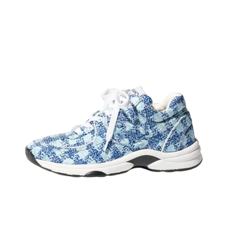 CHANEL Low Top Casual Shoes Women's Blue-0