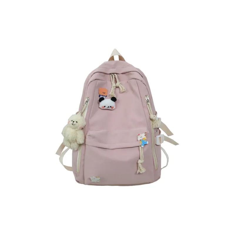 Banyanu Nylon Backpack Unisex Black/White/Pink/Blue/Green-6