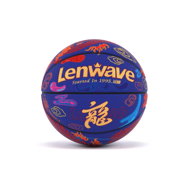 LENWAVE PU Basketball Blue Black Red Match Training Size 7 Training Unisex-1