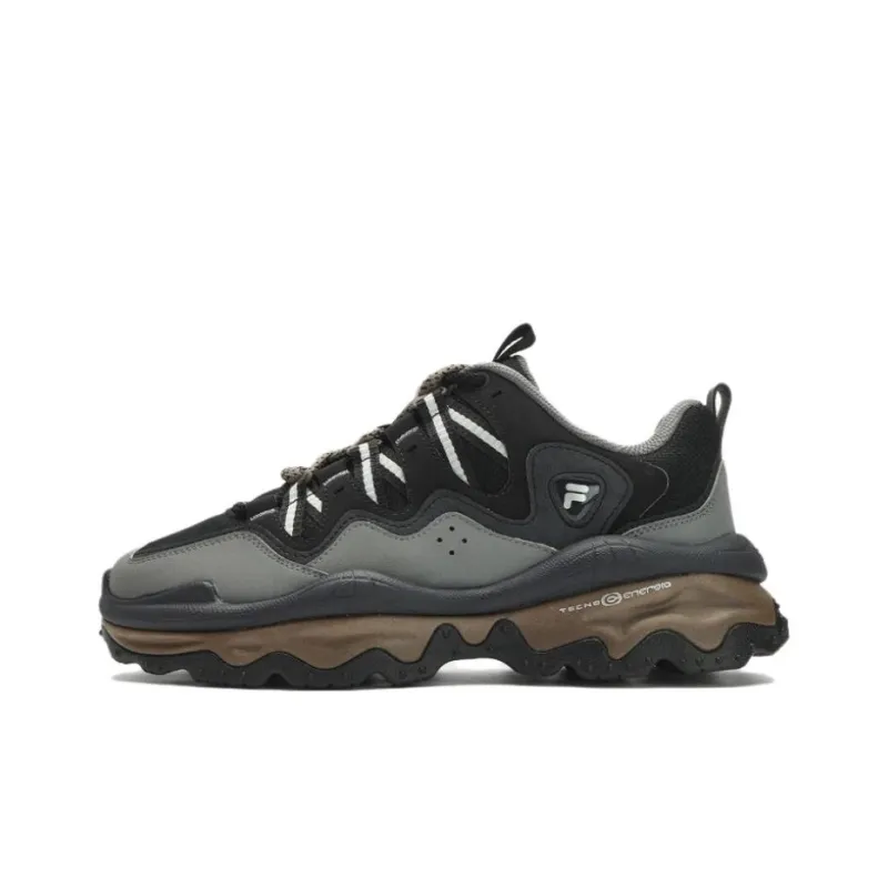 FILA FUSION QD 96 DX Cushioned Slip Resistant Low Top Casual Shoes Men's Gray Black-0