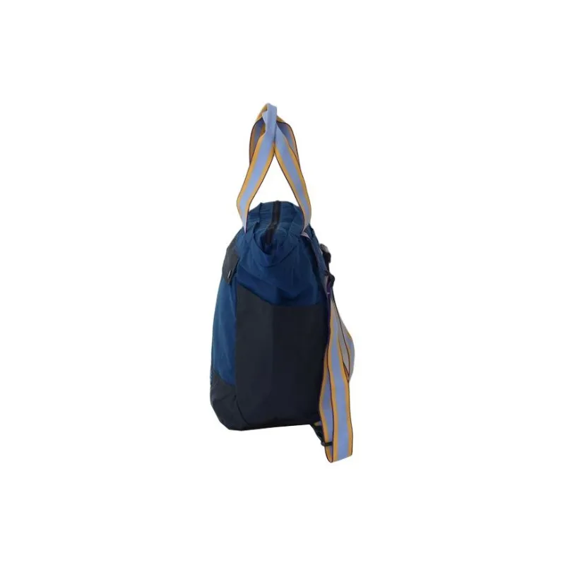Patagonia Cotton Plain Weave Woven Fabric Tote Bag Shopping Bag Shoulder Bag Handbag Regular Unisex Marine Blue & Black-3