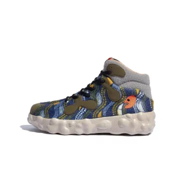 U.IN Painted Travel Shoes Figuras 3 African Artistic Collection Mid Top Chunky Sneakers Men's