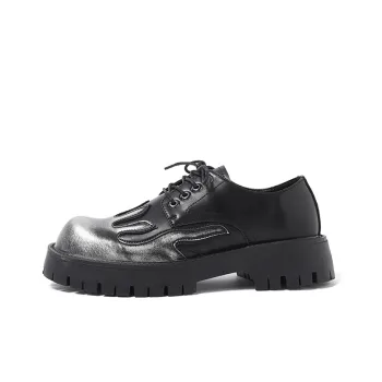 GZZ Dress Shoes Men Low-Top Black