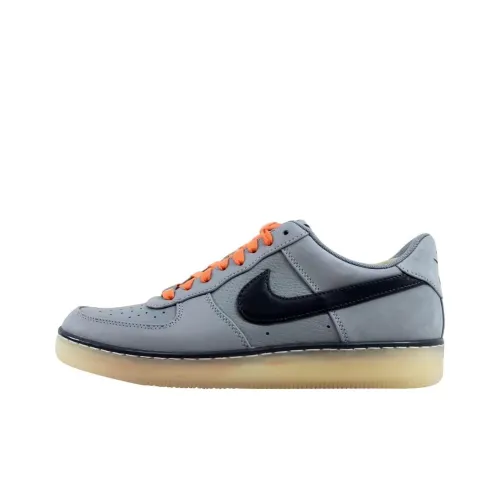 Nike AF1 Downtown Silver/Dark Grey-White-Atomic Orange