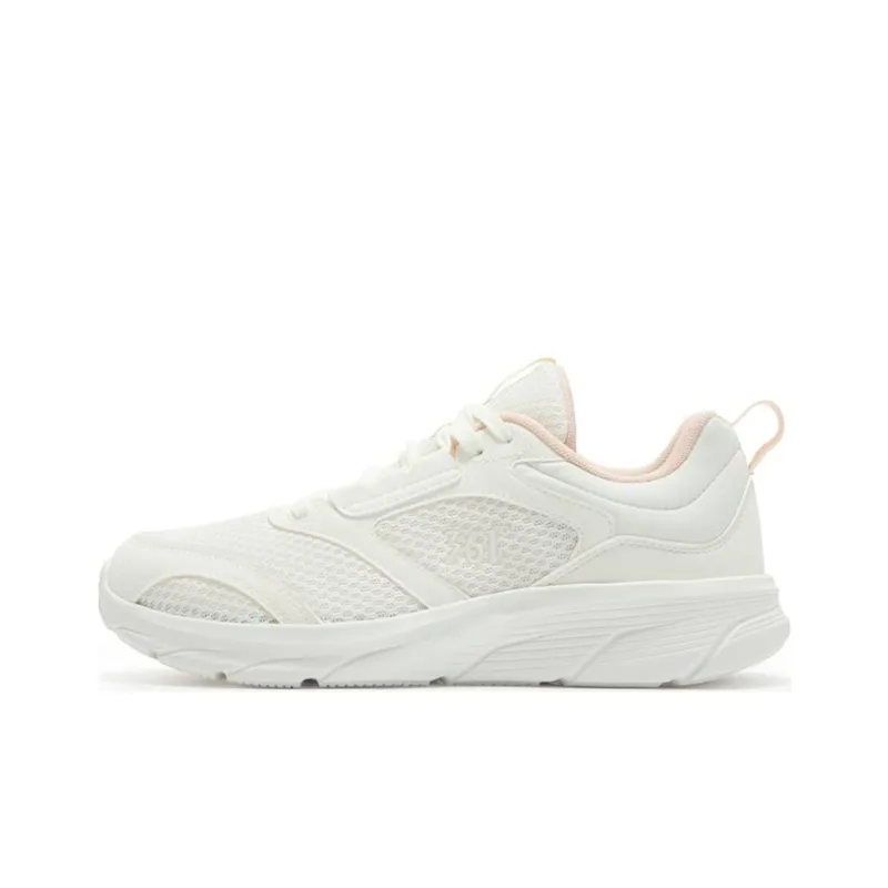 361° Cushioning Anti-Slip And Wear-Resistant Low-Top Running Shoes Women's White Pink-0