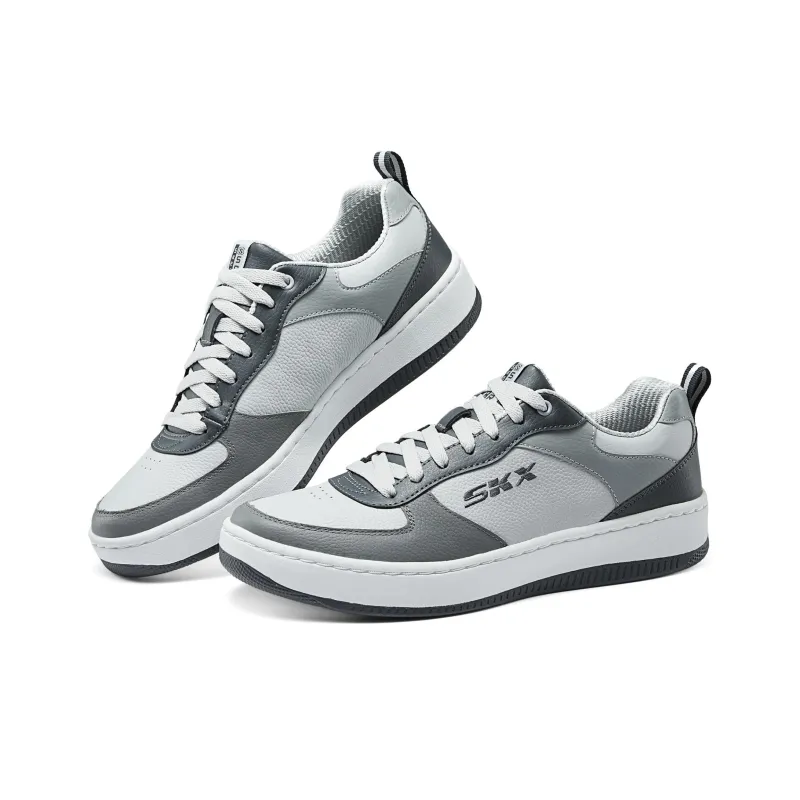 Skechers Low Top Skateboard Shoes Men's Gray-3