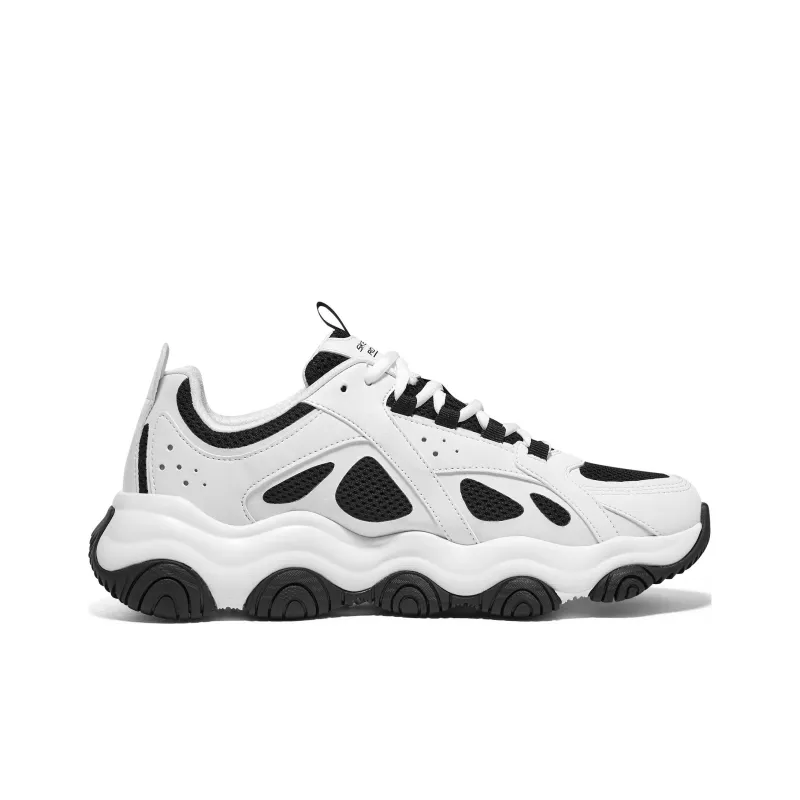 Skechers Rover X Cushioning, Wear Resistant Low Top Casual Shoes Men's Black White-1