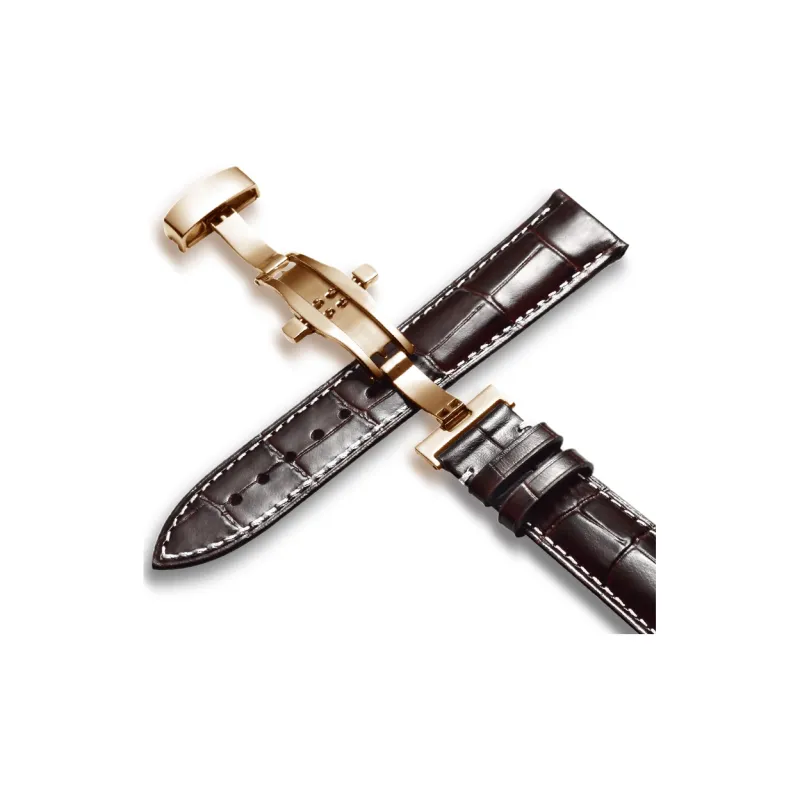 MILANQIAN M&Q Casio Compatibility Watch Band 12 24mm Genuine Leather Material-5