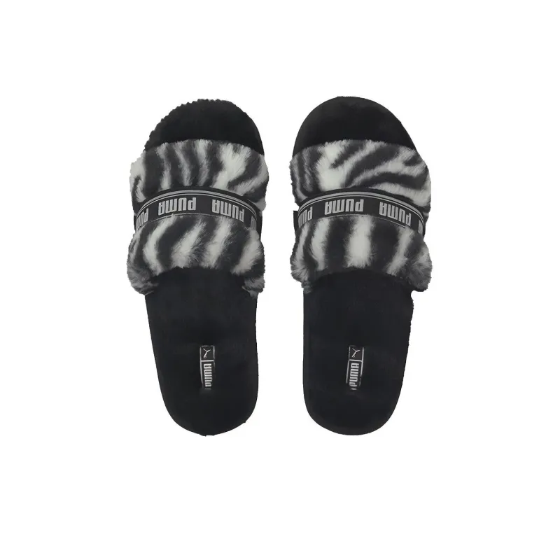 PUMA Fluff Slide 'Wild Black' Women's-2