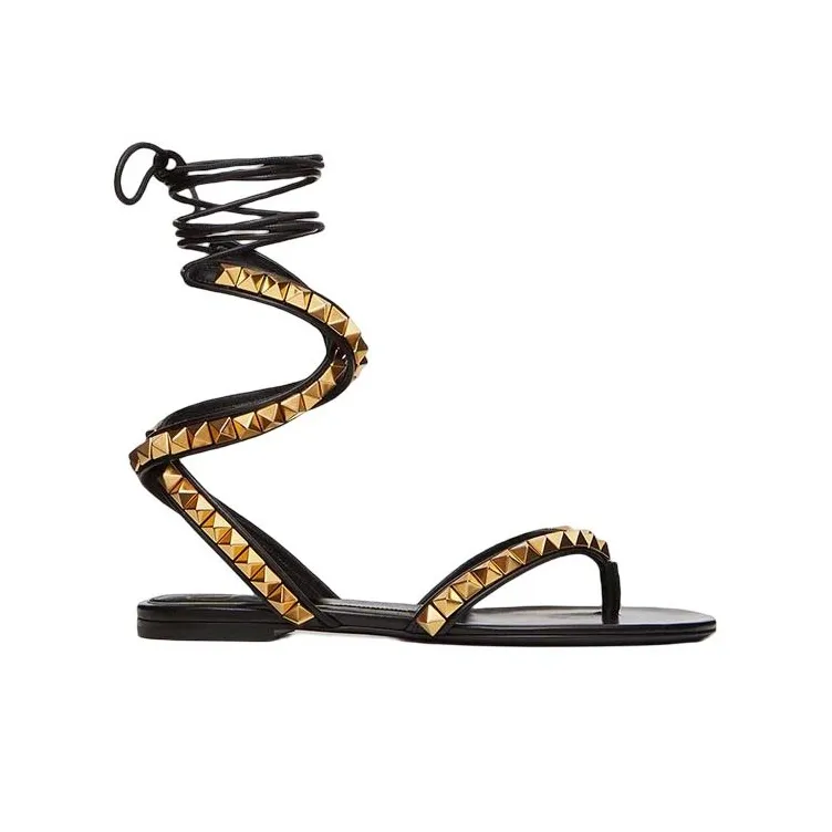 Valentino Rockstud One Strap Sandals Women's Black-1