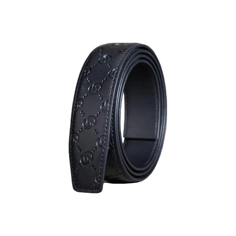 AUGTARLION Pure Strap With No Buckle Head Top Grain Cow Leather Leather Belts Men's 3.5CM-2