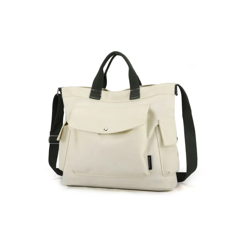NIGEER Canvas Canvas Bag Shoulder Bag Crossbody Bag Handbag Regular Women's Green/Gray/Beige Yellow/Ecru/Black/Coffee-8