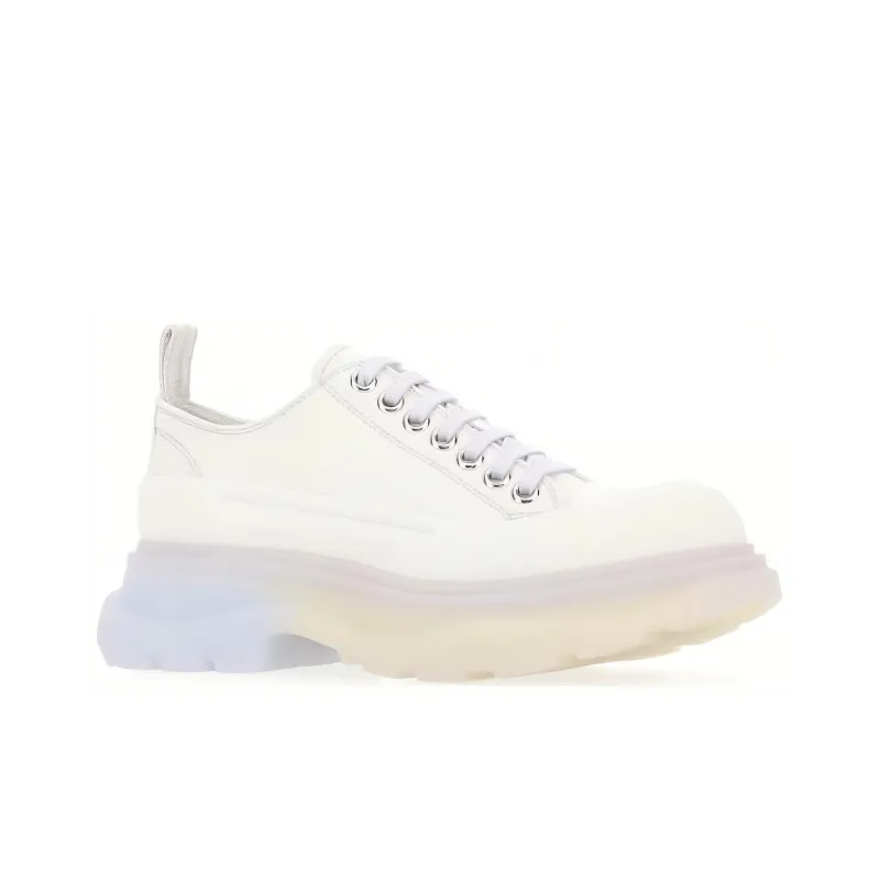 Alexander McQueen Tread Slick Low Lace Up Shoes 'White Multi' Women's-1