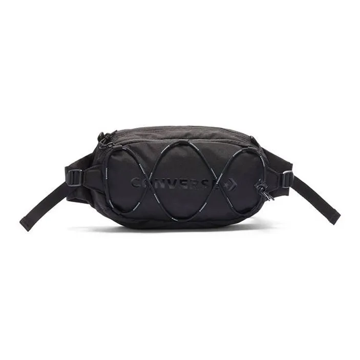 Converse Polyester Shoulder Bag, Crossbody Bag, Sling Bag, Fanny Pack Regular Unisex Black-0