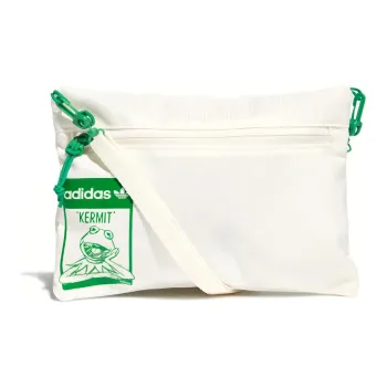 Adidas Originals KERMIT POUCH Collaboration Polyester Shoulder Bag Crossbody Bag Regular Unisex White Green Multicolor