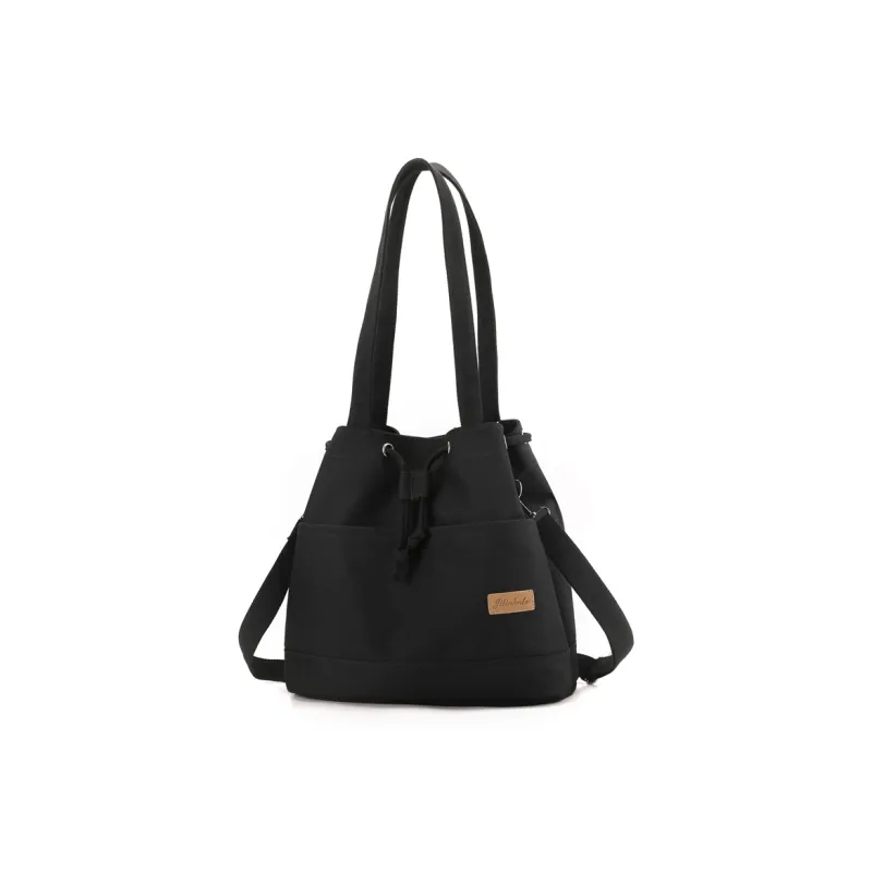 NIGEER Canvas Bag, Shoulder Bag Regular Women's Green/Coffee/Gray/Ecru/Black-16
