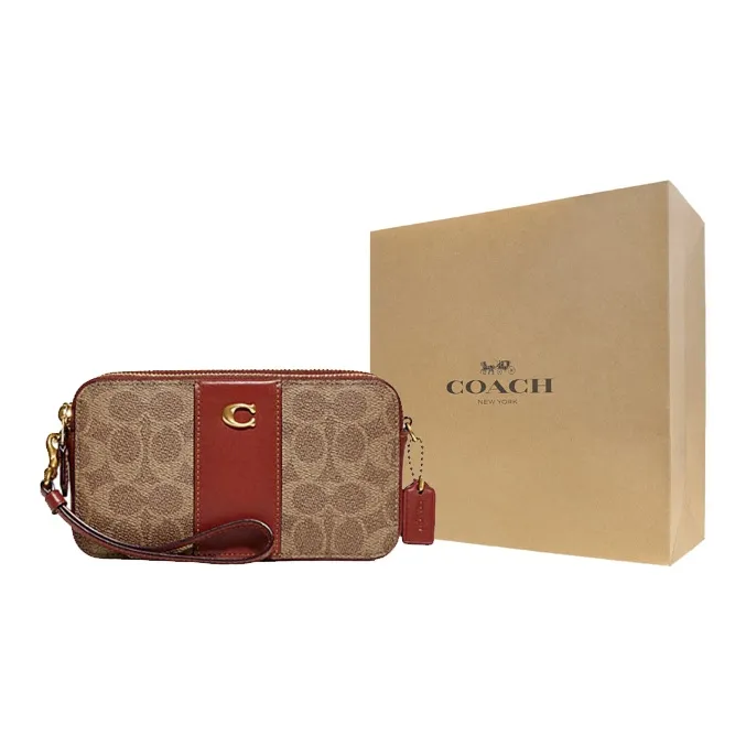 COACH Kira Cow Leather Shoulder Bag Crossbody Bag Small Size Women's Tan-6
