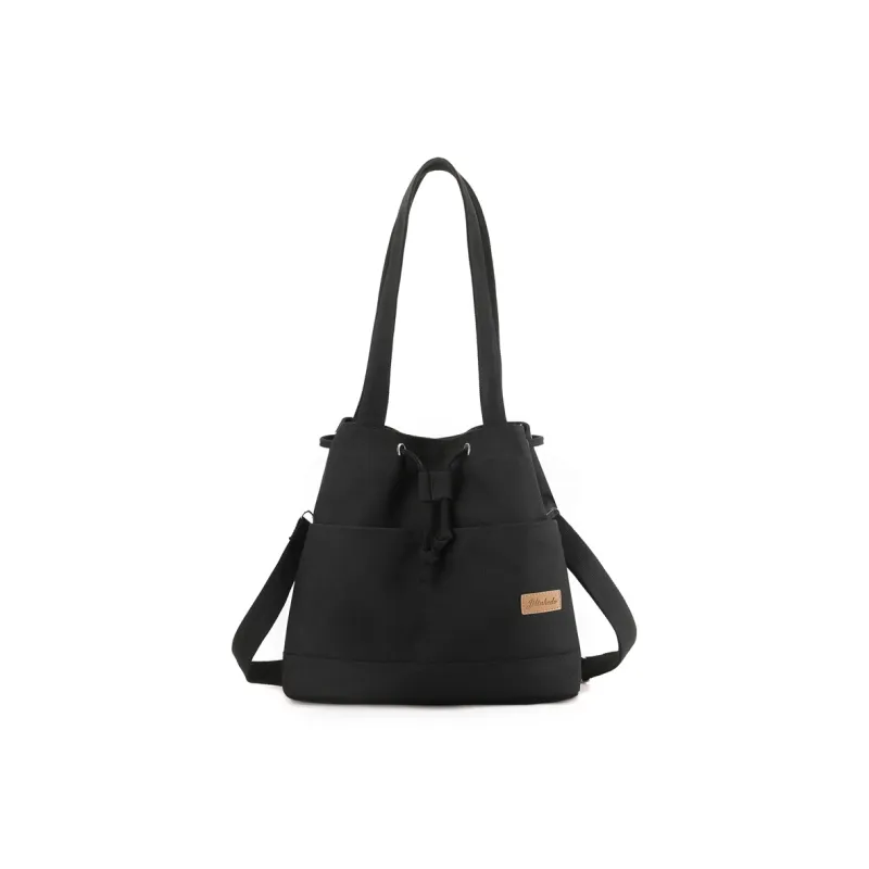 NIGEER Canvas Bag, Shoulder Bag Regular Women's Green/Coffee/Gray/Ecru/Black-15